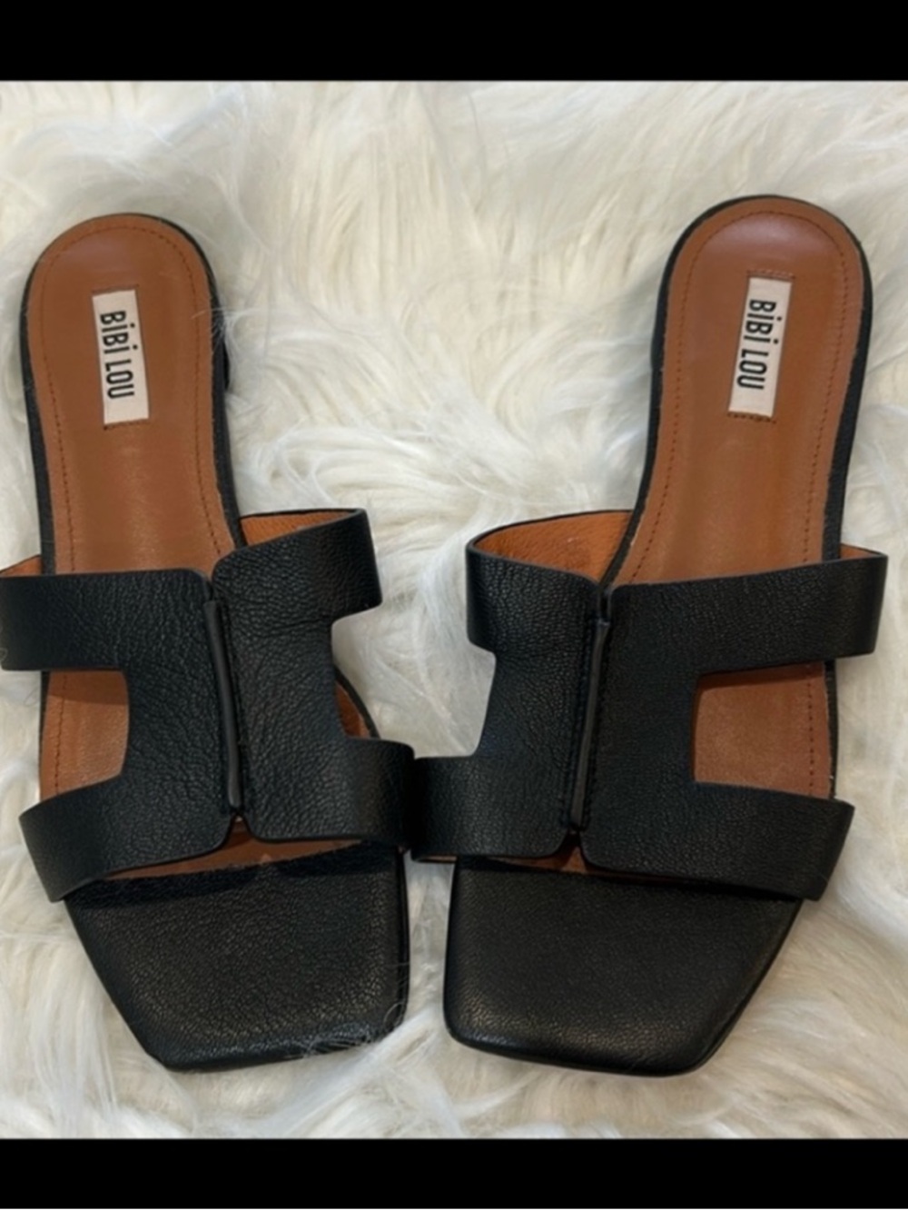 Bibi Lou Cutout Slide Sandal 39 Black